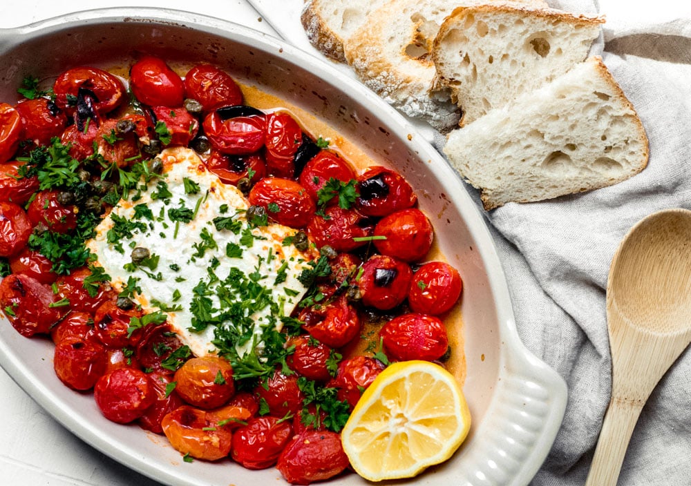 Roasted Tomatoes and Feta - Gina Gibson