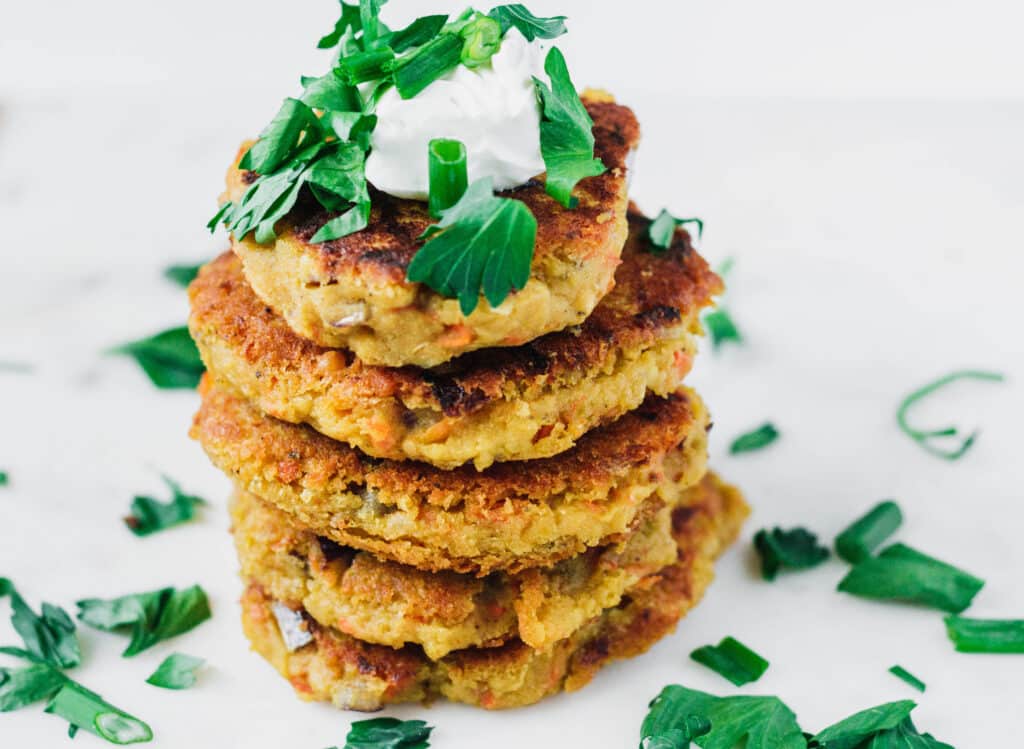Red Lentil Curry Fritters - Gina Gibson