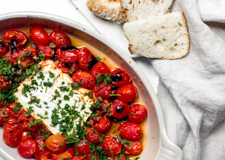 Roasted Tomatoes and Feta - Gina Gibson